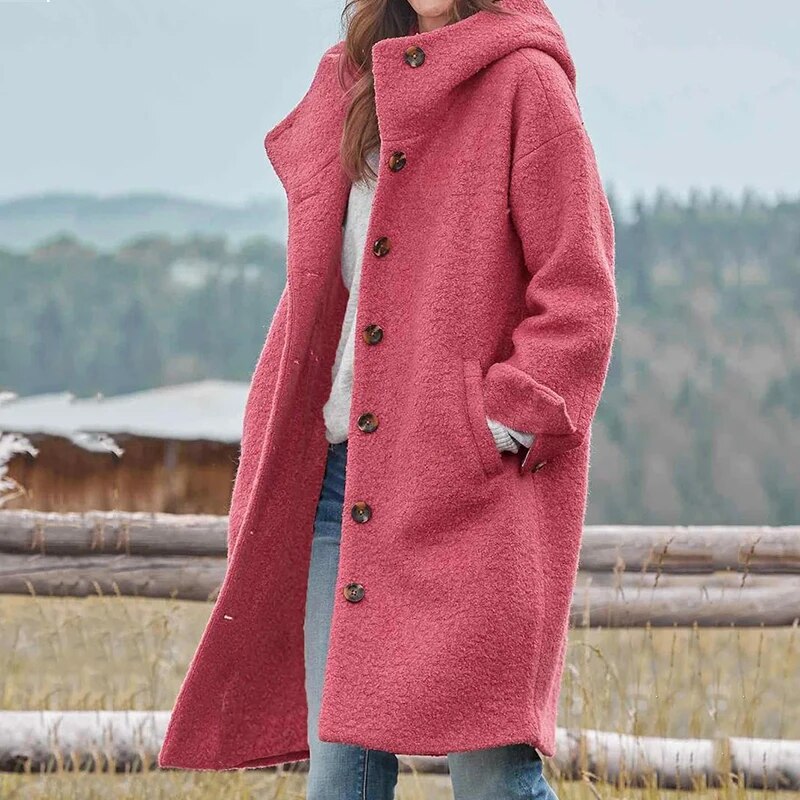 Manteau d'hiver femme – Manteau chic épais en laine pour temps froid