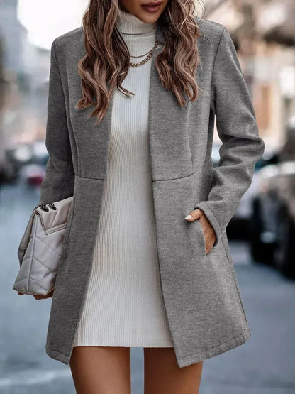 Manteau femme classique – Veste élégante en laine pour hiver chic et confortable