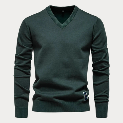 Pull-over col V homme – Pull élégant en coton doux pour toutes occasions