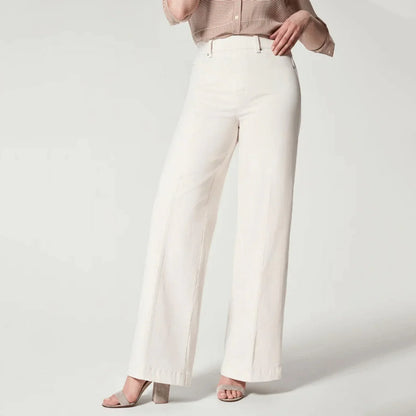 Jeans femme pull-on – Pantalon à jambes larges confortable et tendance