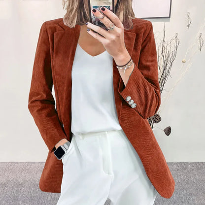 Blazer velours côtelé femme – Veste élégante chic pour automne-hiver