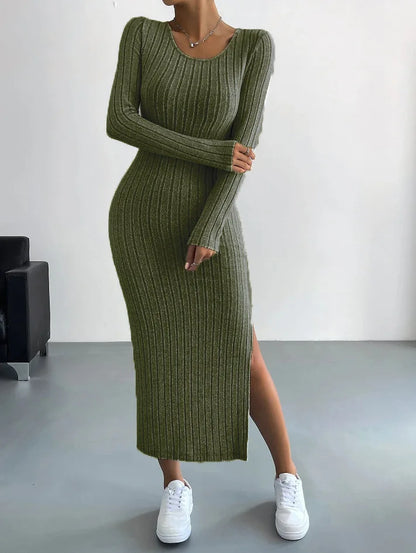 Robe tricot femme – Robe élégante à manches longues pour toutes occasions