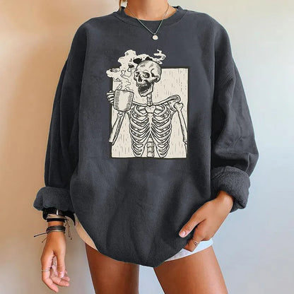 Pull décontracté femme – Sweat en coton doux, coupe ample et tendance