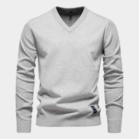 Pull-over col V homme – Pull élégant en coton doux pour toutes occasions