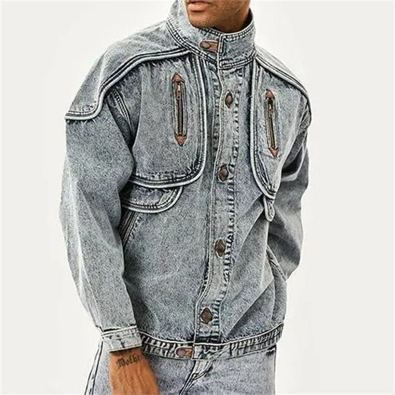 Veste en denim homme – Veste casual en jean coupe moderne et confortable