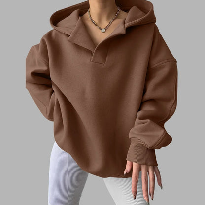 Pull à capuche femme – Sweat-shirt confortable en coton doux pour hiver