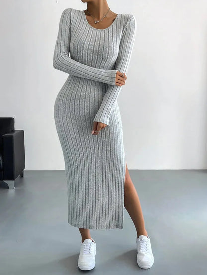 Robe tricot femme – Robe élégante à manches longues pour toutes occasions