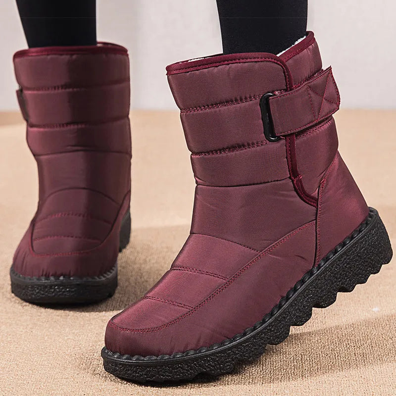 Bottes d'hiver imperméables femme – Chaussures chaudes et confortables pour neige