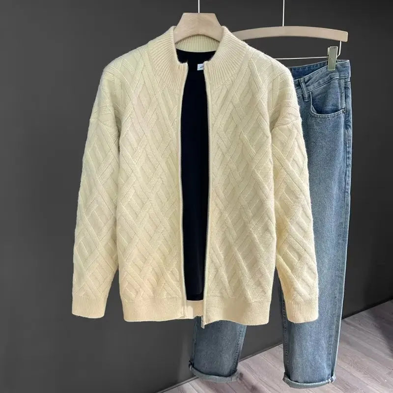 Veste en tricot homme – Veste élégante en laine pour occasions formelles et décontractées