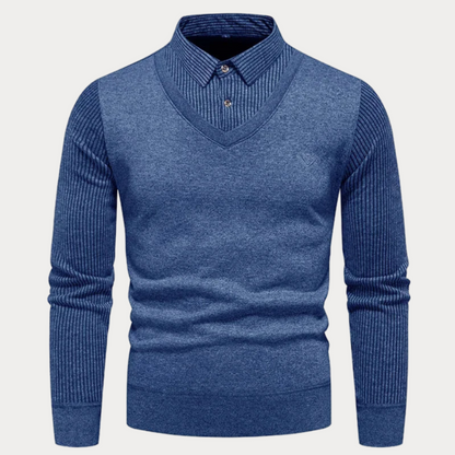 Pull en tricot homme – Pull confortable avec col pour hiver et casual