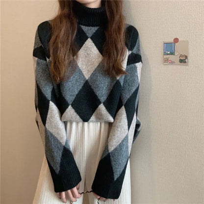 Pull col roulé femme – Pull moderne en laine doux et élégant pour l'hiver