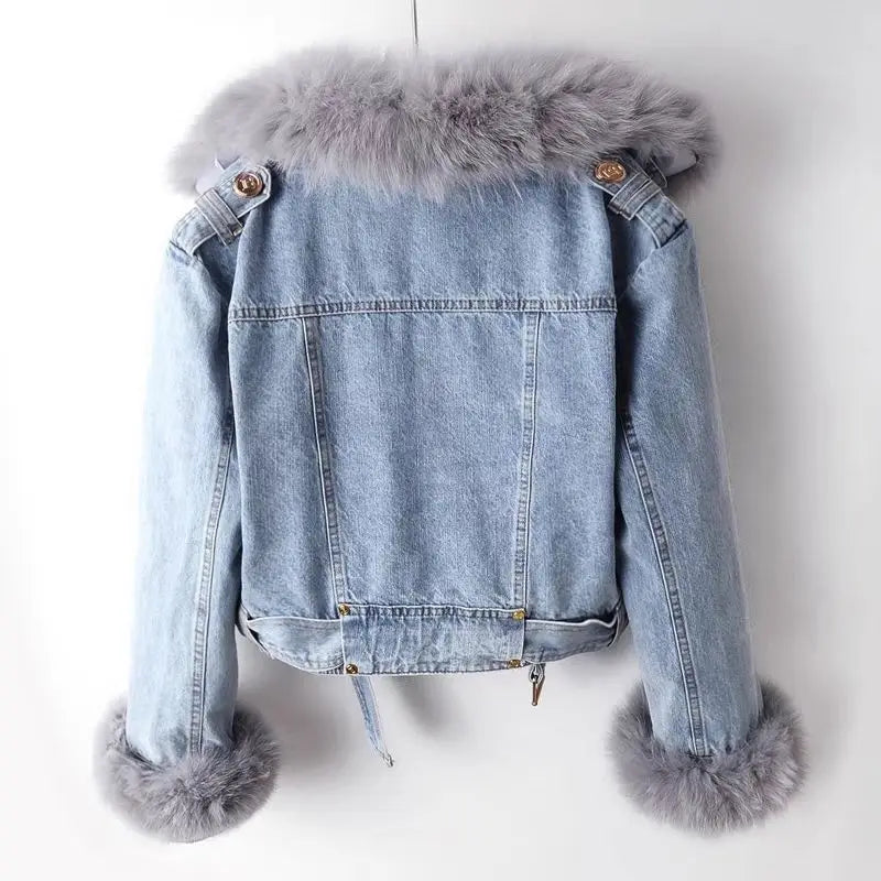 Veste en denim femme – Veste tendance en jean coupe ajustée pour casual