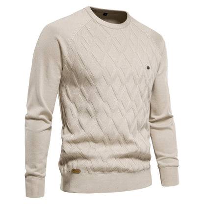 Pull en tricot homme – Pull chaud en laine doux et confortable pour l'hiver