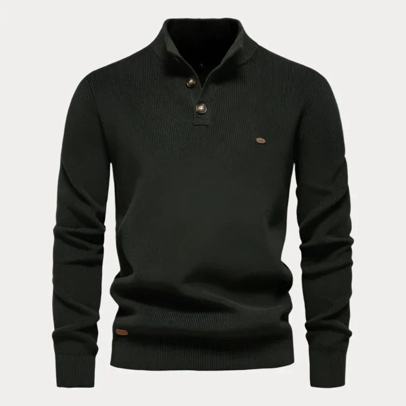 Pull en tricot homme – Pull élégant avec boutons, style décontracté et confortable