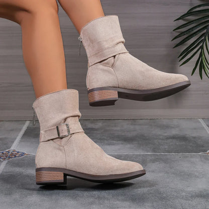 Bottes d'automne femme – Bottes en cuir confortables et élégantes pour saison froide