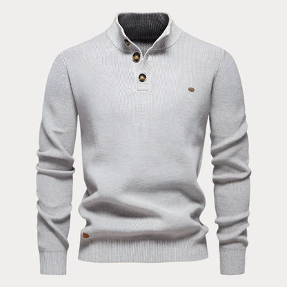 Pull en tricot homme – Pull élégant avec boutons, style décontracté et confortable