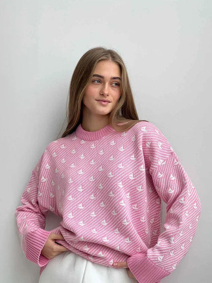 Pull en tricot femme – Pull confortable en laine doux et élégant pour l'hiver