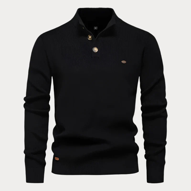 Pull en tricot homme – Pull élégant avec boutons, style décontracté et confortable