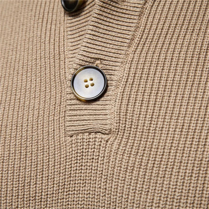 Pull en tricot homme – Pull élégant avec boutons, style décontracté et confortable