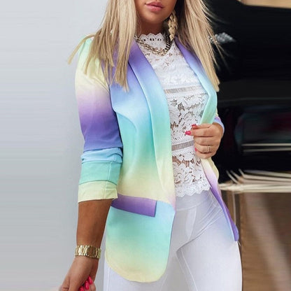 Blazer femme à manches longues – Veste élégante en tissu léger pour toutes occasions