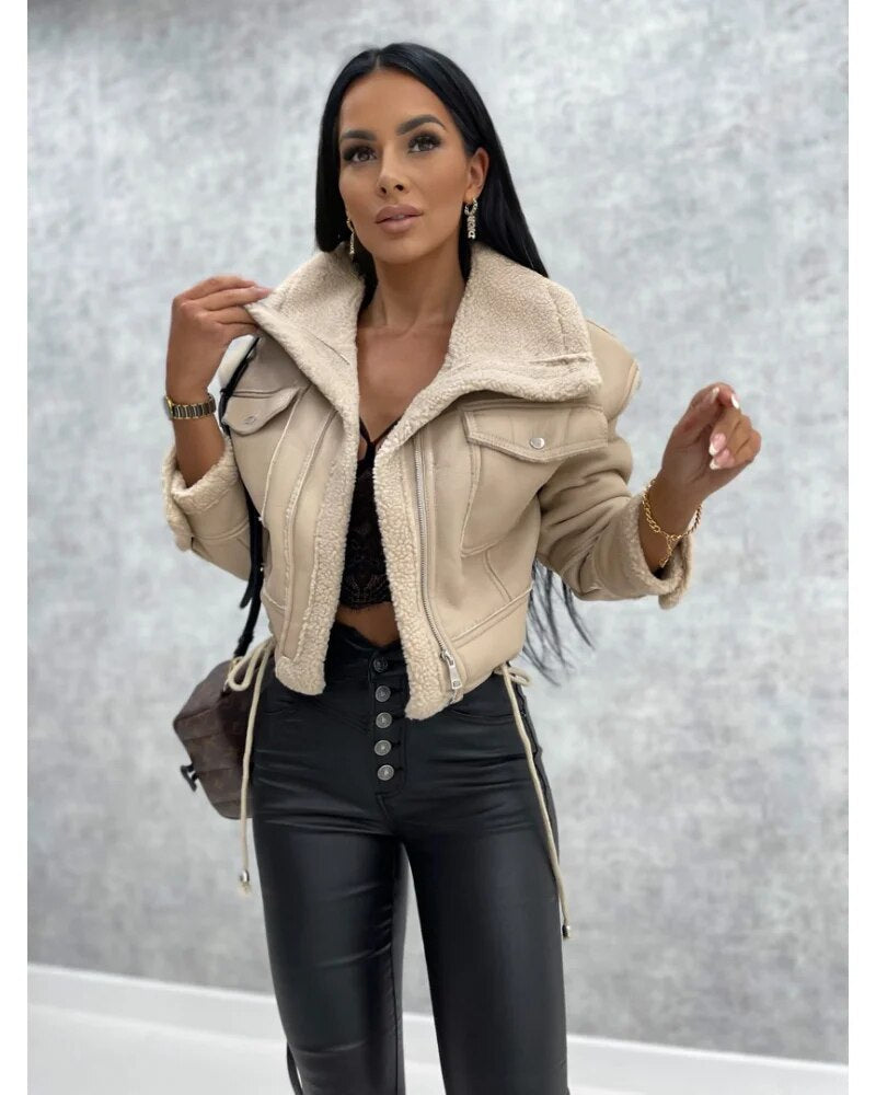 Veste en cuir femme – Blouson élégant en cuir véritable pour look chic