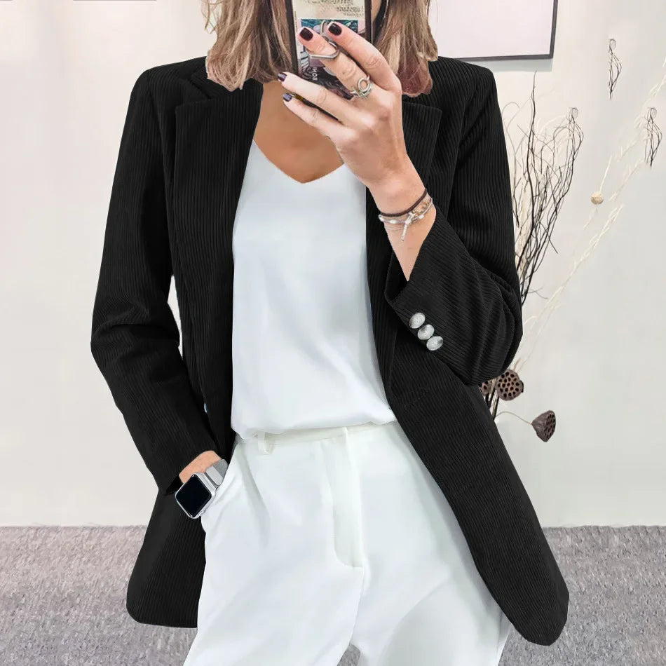 Blazer velours côtelé femme – Veste élégante chic pour automne-hiver