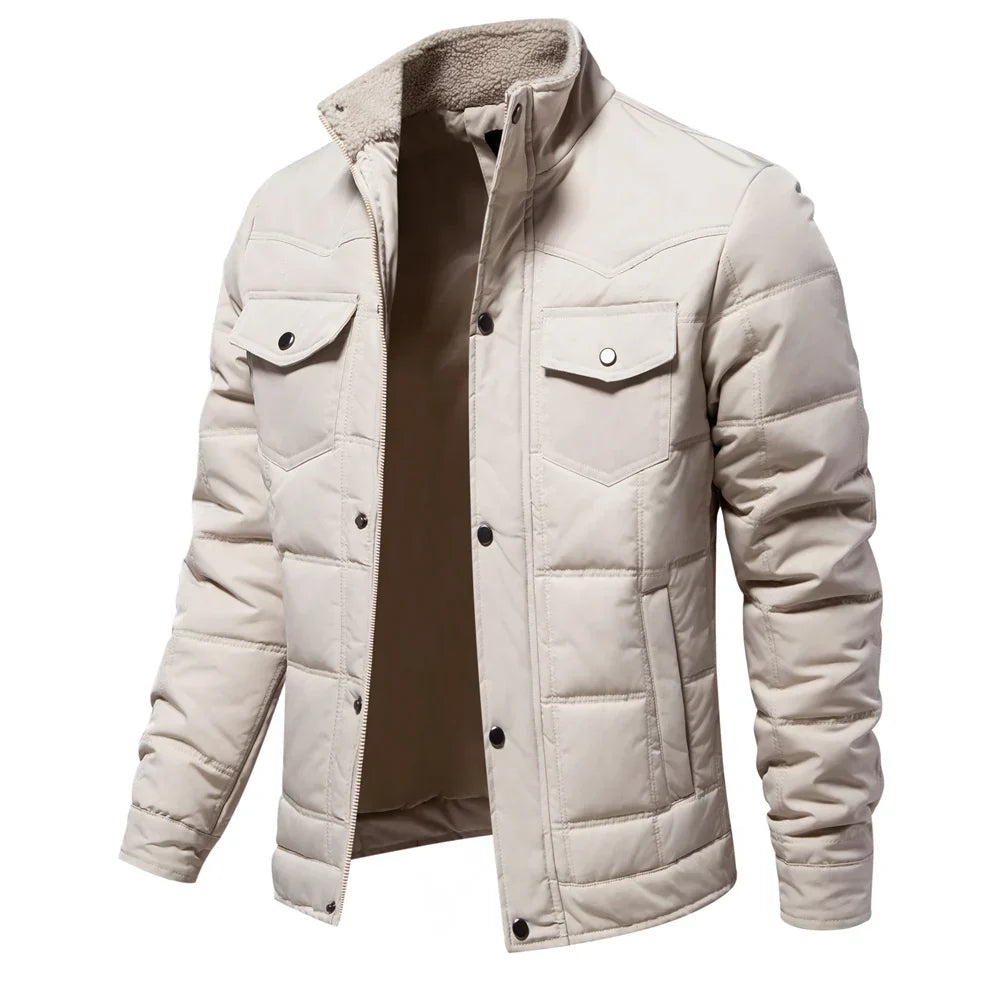 Veste chaude homme – Manteau en laine confortable pour hiver élégant et décontracté