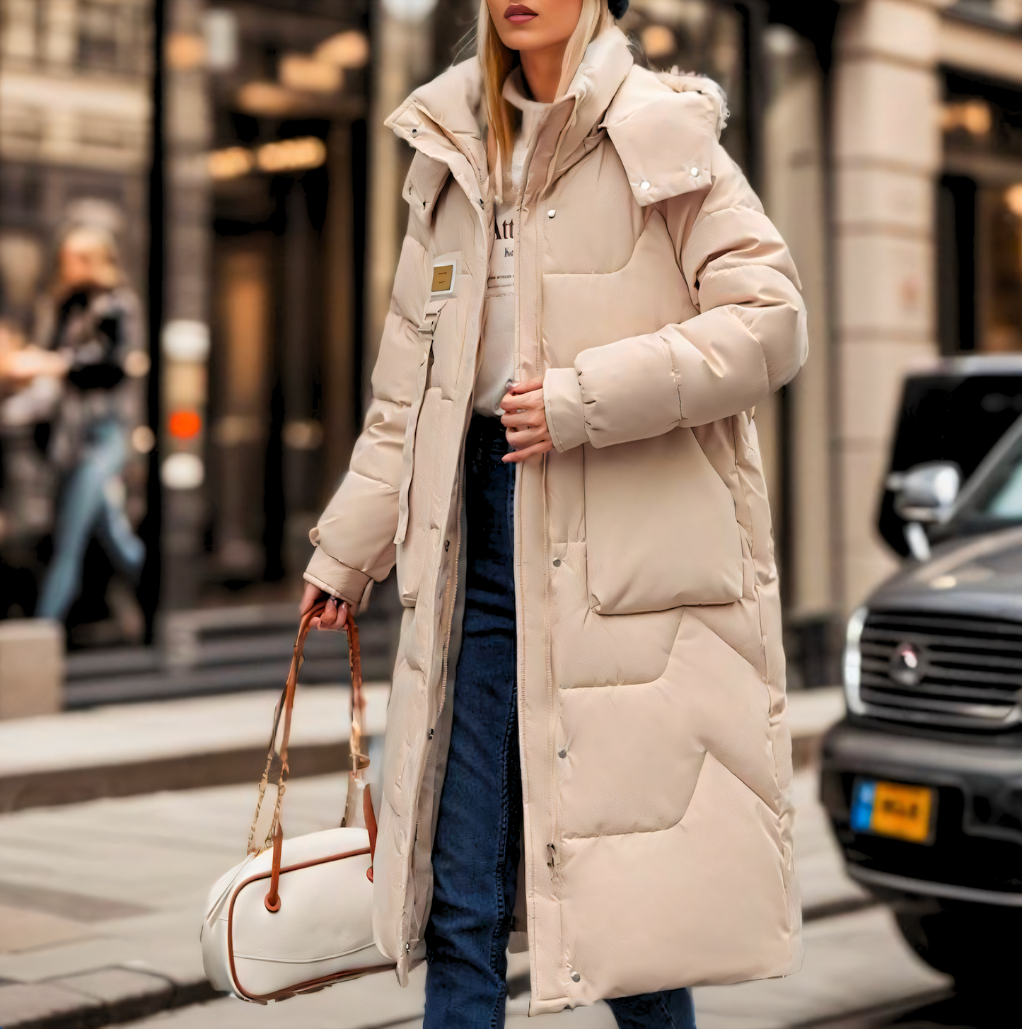 Doudoune longue femme – Manteau chaud et élégant en duvet pour hiver