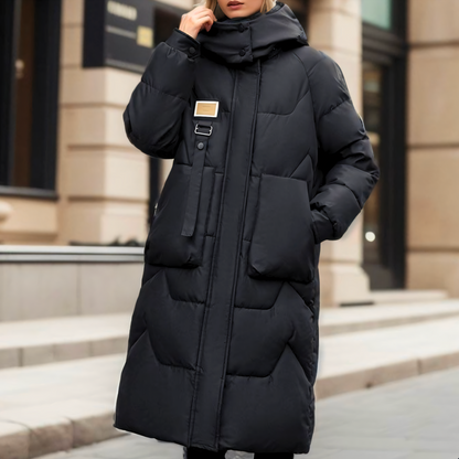 Doudoune longue femme – Manteau chaud et élégant en duvet pour hiver