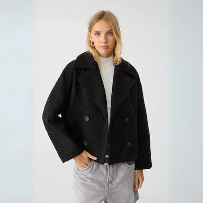 Veste d'automne femme – Veste classique en laine élégante et chaude