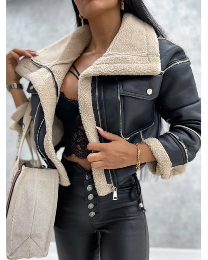 Veste en cuir femme – Blouson élégant en cuir véritable pour look chic