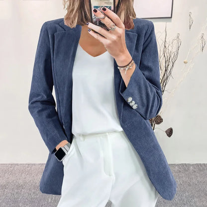 Blazer velours côtelé femme – Veste élégante chic pour automne-hiver