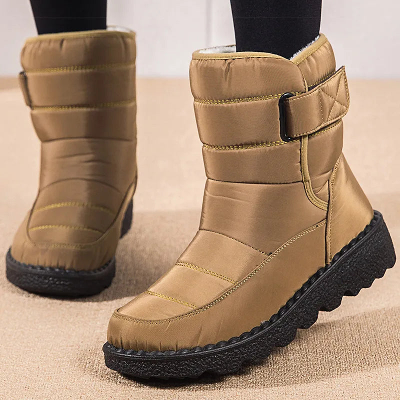 Bottes d'hiver imperméables femme – Chaussures chaudes et confortables pour neige