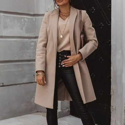 Manteau élégant femme – Manteau chic en laine pour hiver et soirées