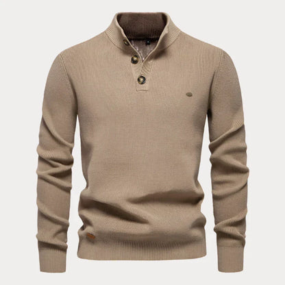 Pull en tricot homme – Pull élégant avec boutons, style décontracté et confortable