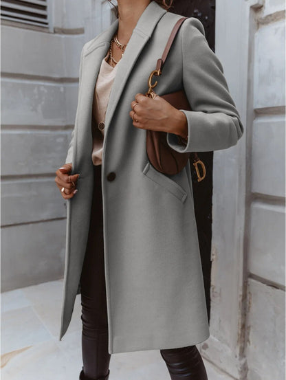 Manteau élégant femme – Manteau chic en laine pour hiver et soirées