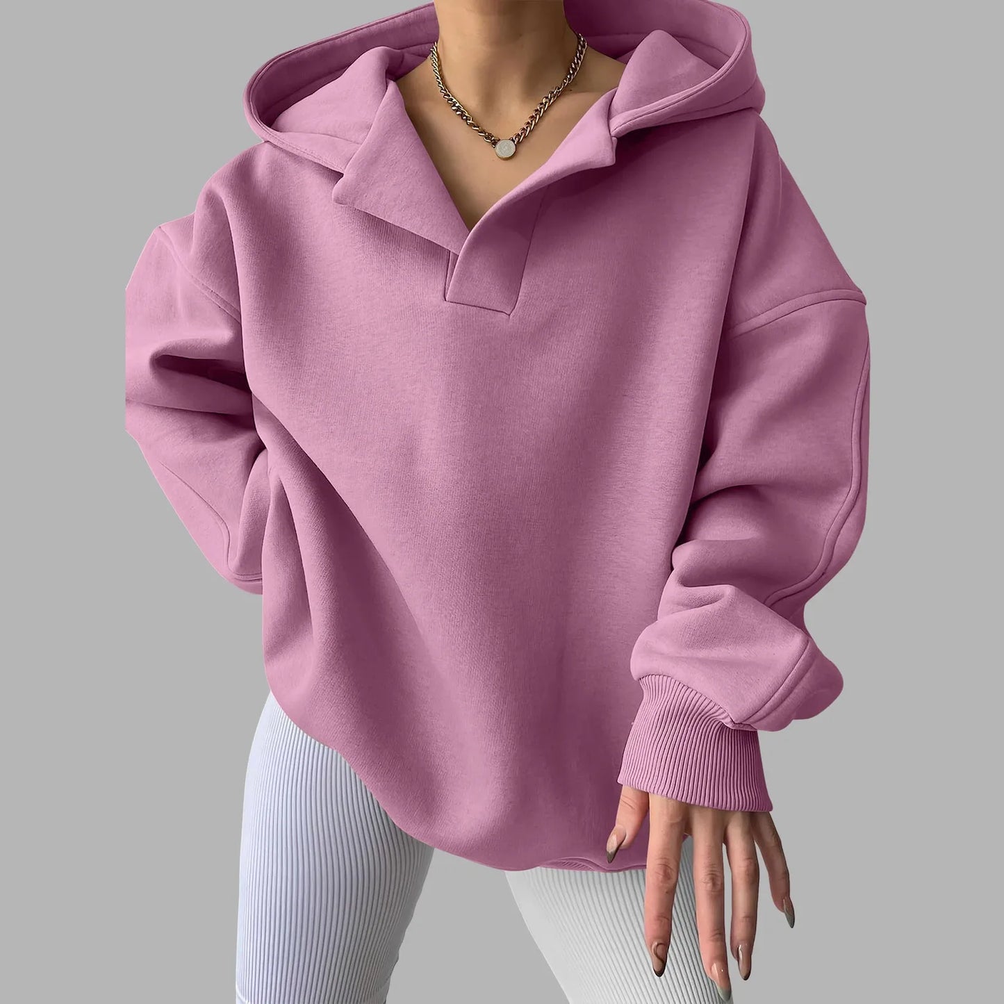 Pull à capuche femme – Sweat-shirt confortable en coton doux pour hiver