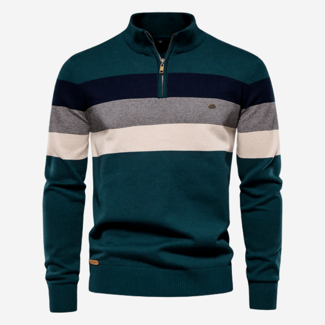 Pull zippé homme – Sweat à col montant confortable et tendance pour l'hiver