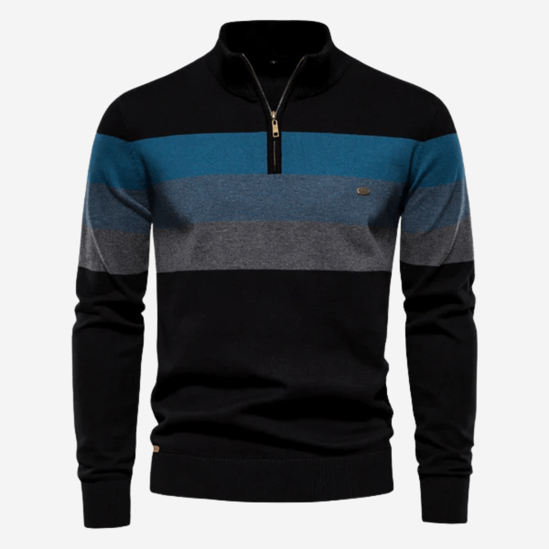 Pull zippé homme – Sweat à col montant confortable et tendance pour l'hiver