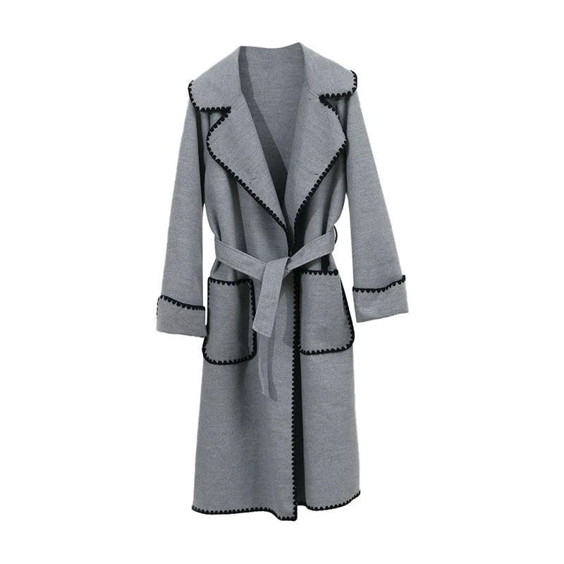 Manteau d'hiver femme – Long manteau chaud en laine élégant et confortable