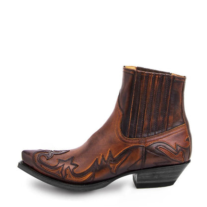 Bottes de cowboy homme vintage – Chaussures cuir style western élégantes