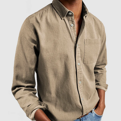 Chemise de loisirs homme – Chemise décontractée en coton à manches courtes élégante