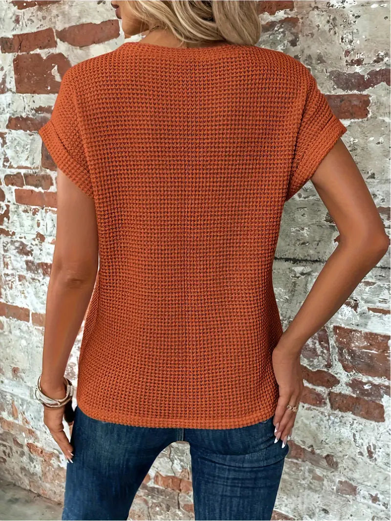 Pull en tricot décontracté femme – Haut confortable à manches longues et doux