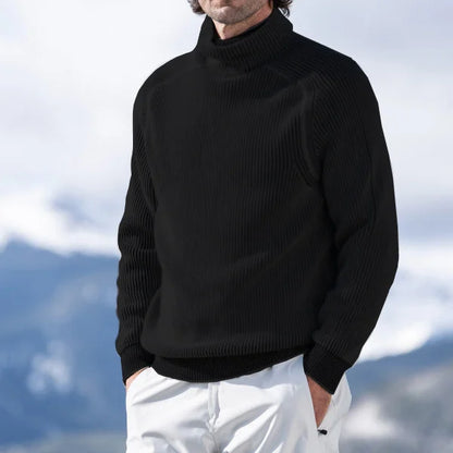 Pull col roulé homme – Pull élégant en laine doux et confortable pour hiver