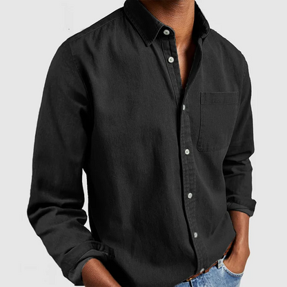 Chemise de loisirs homme – Chemise décontractée en coton à manches courtes élégante