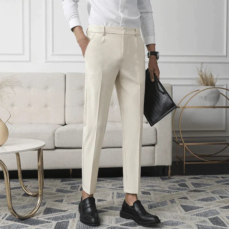 Pantalons de bureau homme – Pantalon élégant en tissu respirant pour travail