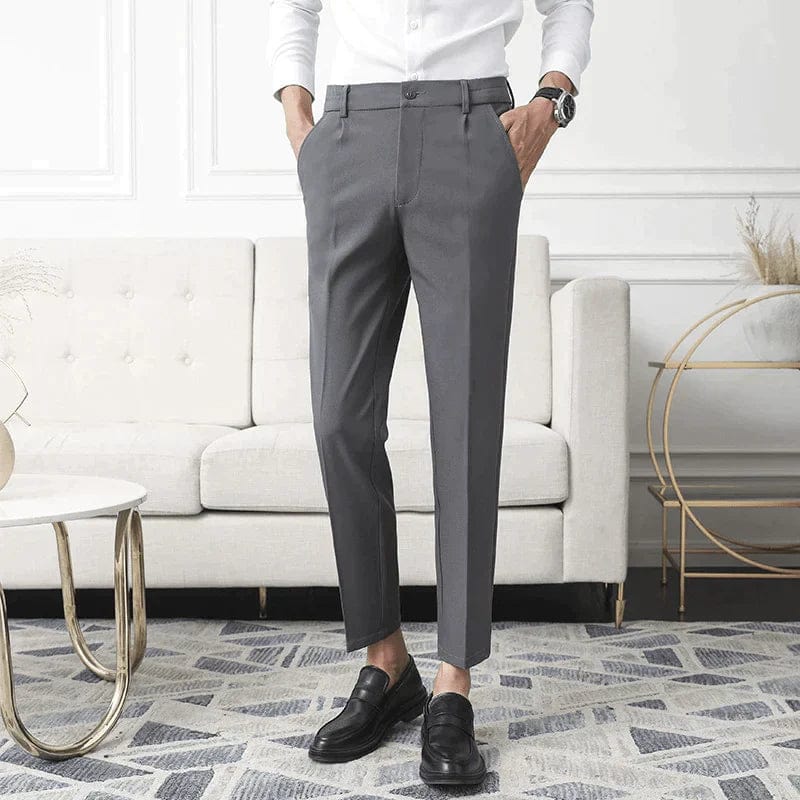 Pantalons de bureau homme – Pantalon élégant en tissu respirant pour travail