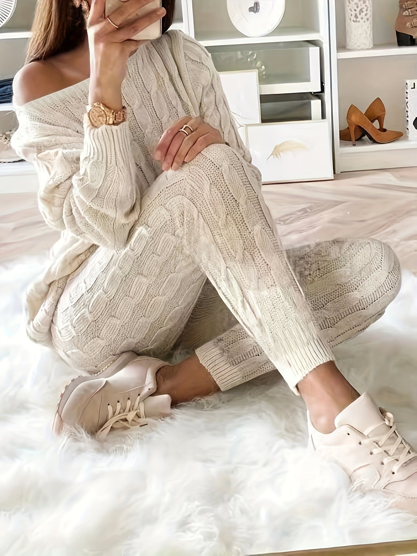 Ensemble confortable femme – Tenue décontractée en coton doux et stylée