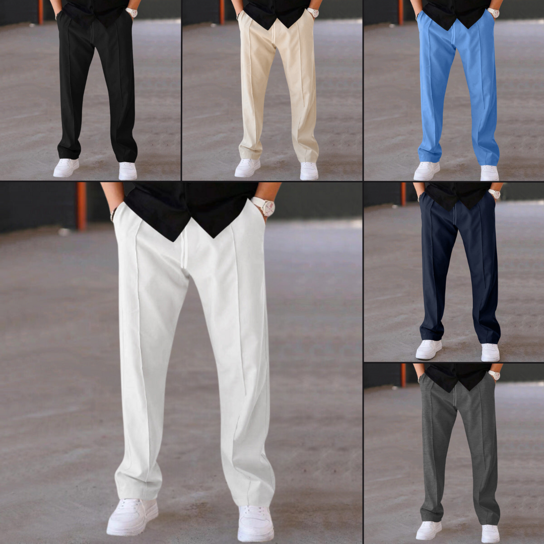 Pantalon décontracté homme – Pantalon en coton léger, coupe moderne et confortable