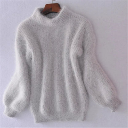 Pull en peluche doux femme – Pull confortable en peluche pour hiver chic